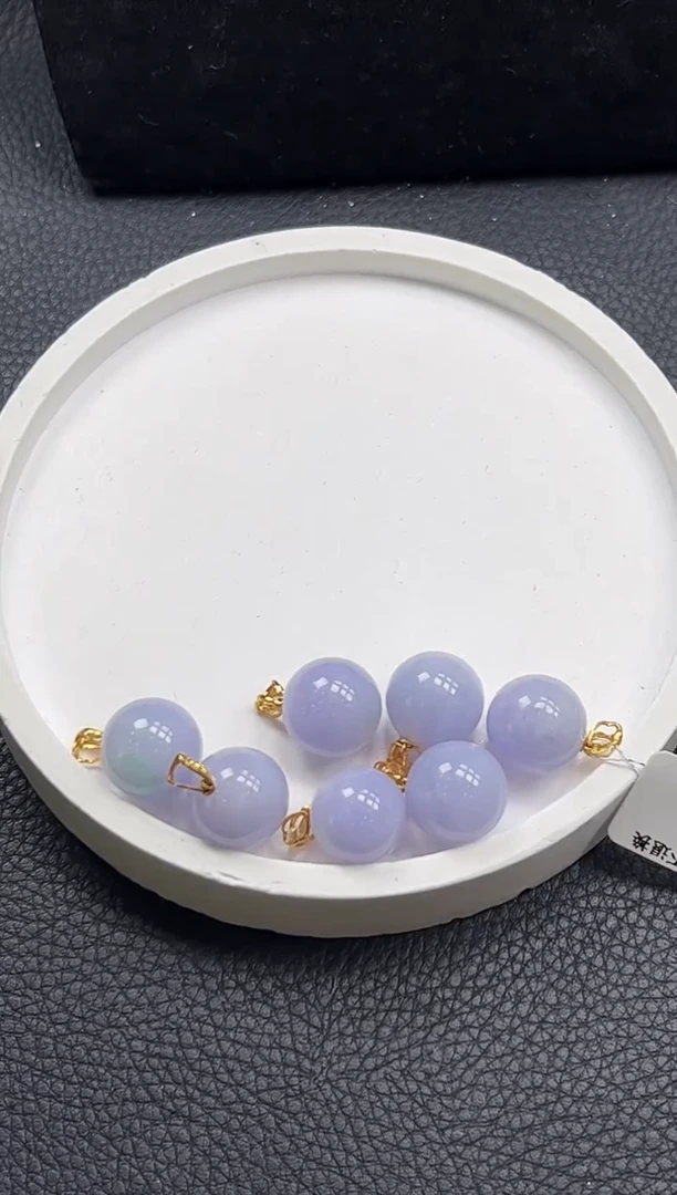 【闪购商品】翡翠颈饰18K金镶嵌K599-5紫珠珠多样性发1件