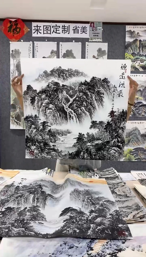 国画福利！沈泳江手绘 四尺斗方68*68cm