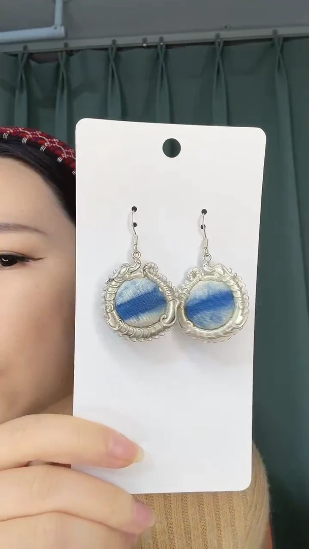 纯铜锆石合金耳环