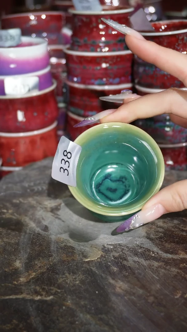 摆件陶精品窑变钧瓷茶器