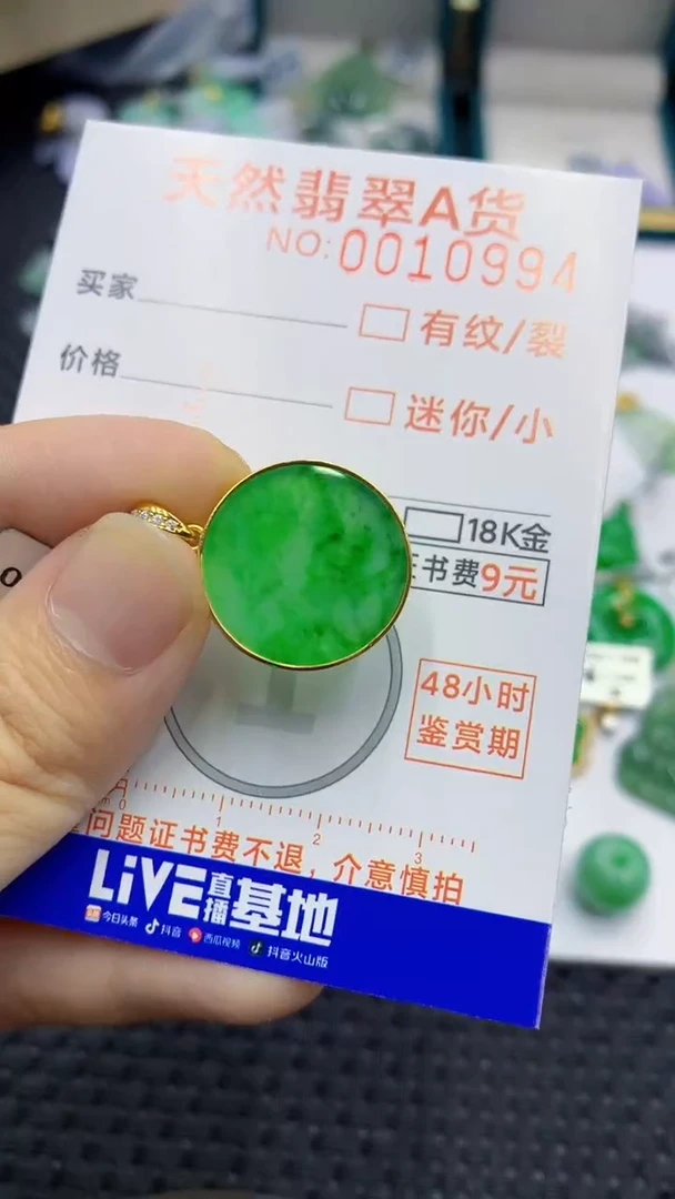 翡翠未镶嵌颈饰             8