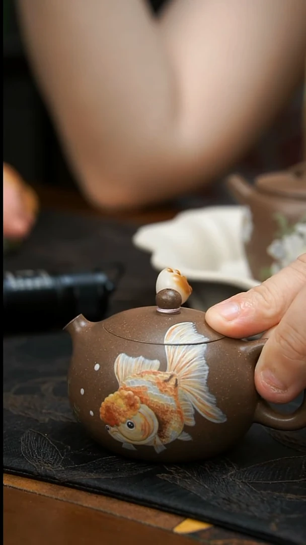 茶壶紫砂小*菜段泥兰寿小壶90cc