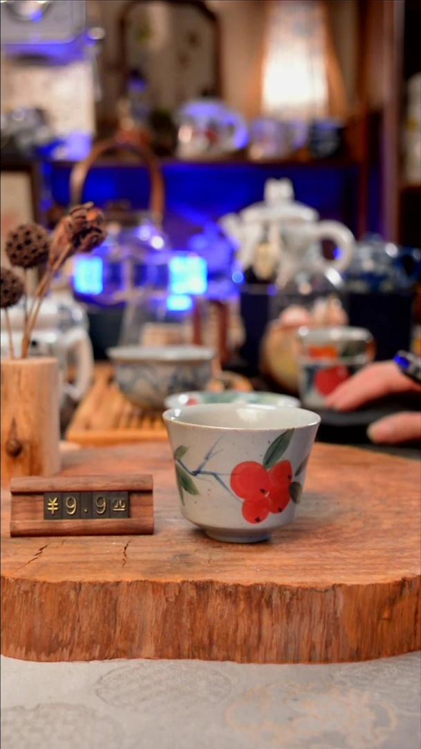 杯子红琵琶手工手绘手工手绘