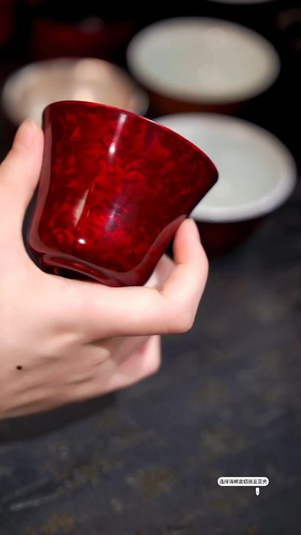 非遗漆器赤宝砂金杯