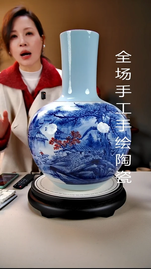 摆件陶景德镇手绘陶瓷23