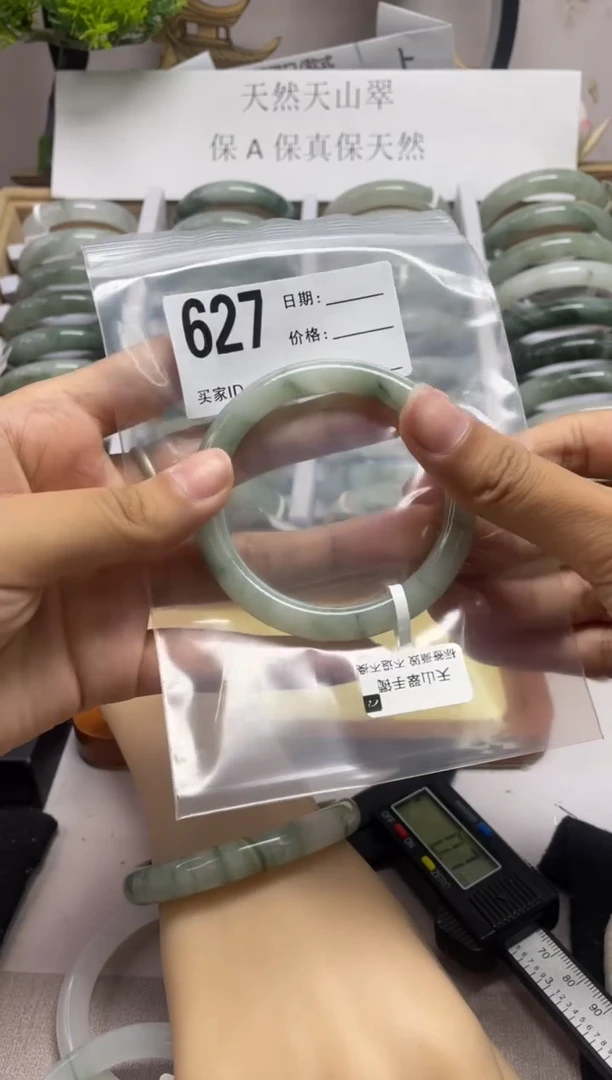石英质玉（天山翠）手镯未镶嵌627
