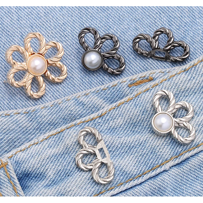 花朵收腰子母扣缝纫款裙子收腰神器衣服裤子改小