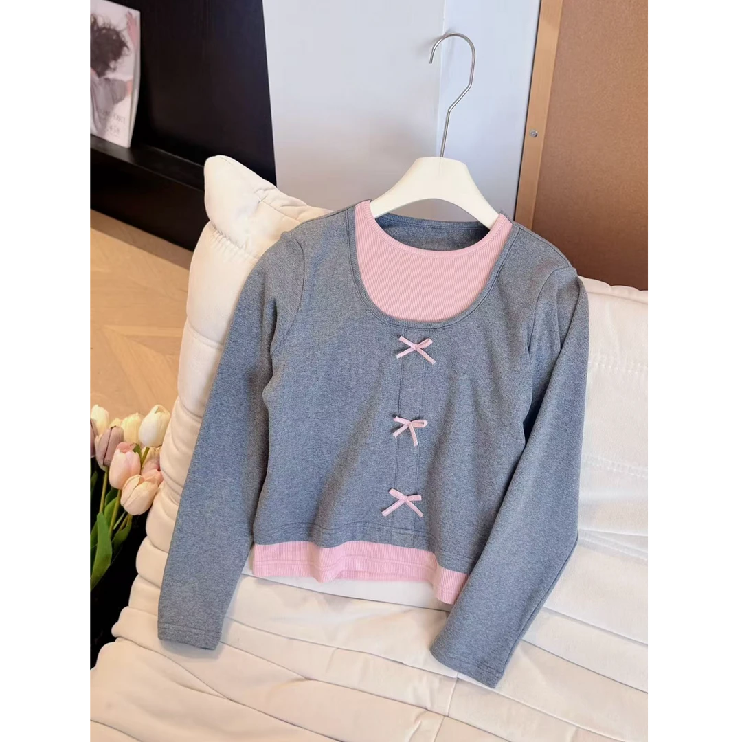SZKP秋季新款女童装长袖T恤中大童休闲百搭儿童打底衫YLYQ556002