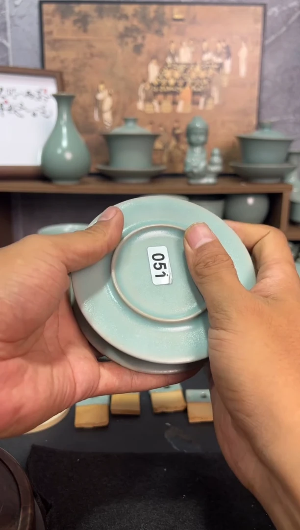 杯子沈*汝州原产地  原矿釉汝瓷 微瑕