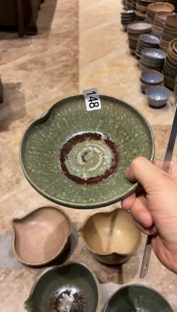 瓷片吃***丝148绿戴红立口盘