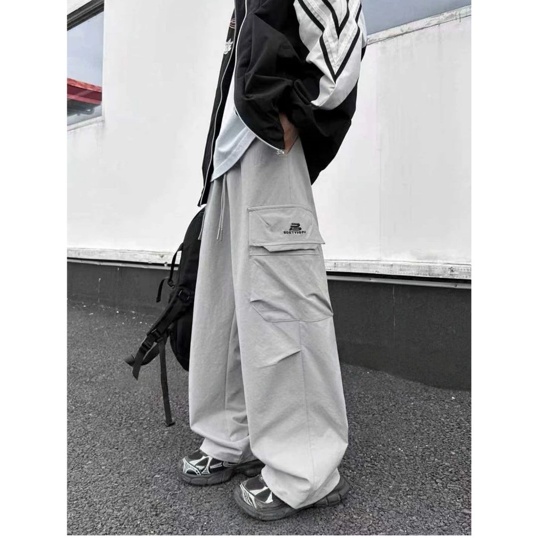 C111大童青少年秋季休闲裤宽松初中生裤子高中生直筒裤帅潮酷