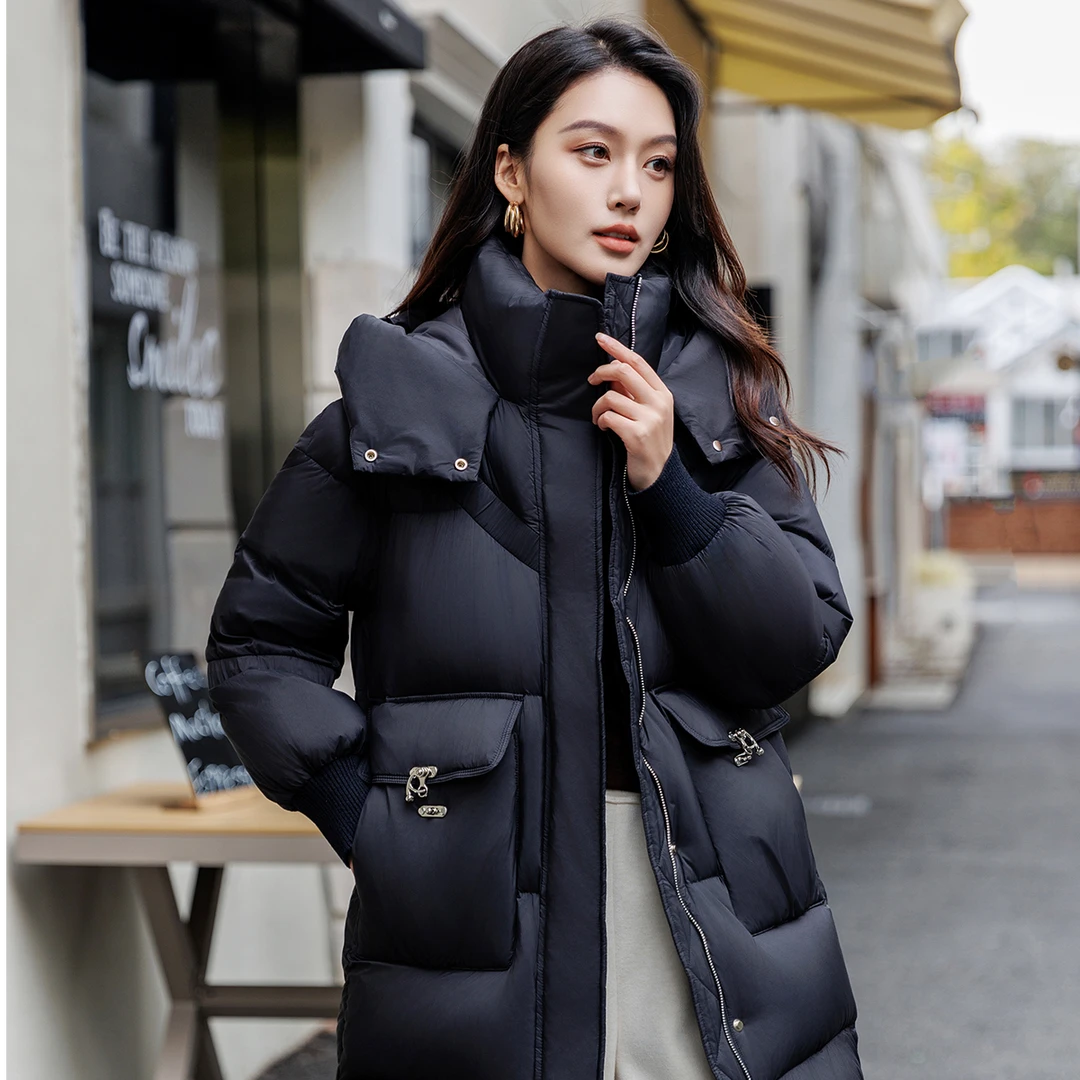着墨女款设计师款冬季羽绒服E041