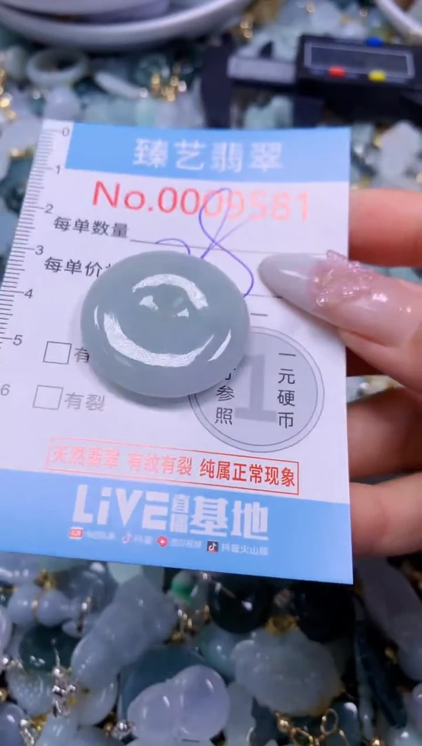 翡翠未镶嵌颈饰9581