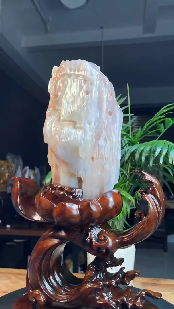 未镶嵌硅化玉（树化玉）珠宝奇石2758（冰粉色桃花粉的颜色）