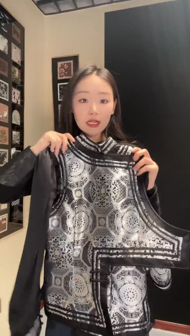 黑银纱袖3xl
