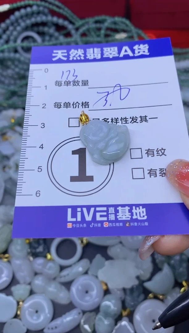 颈饰未镶嵌翡翠天然翡翠A货批量多样性发一件