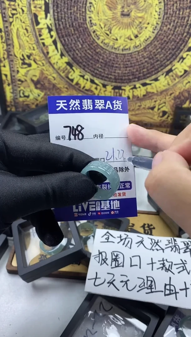 未镶嵌戒圈翡翠748
