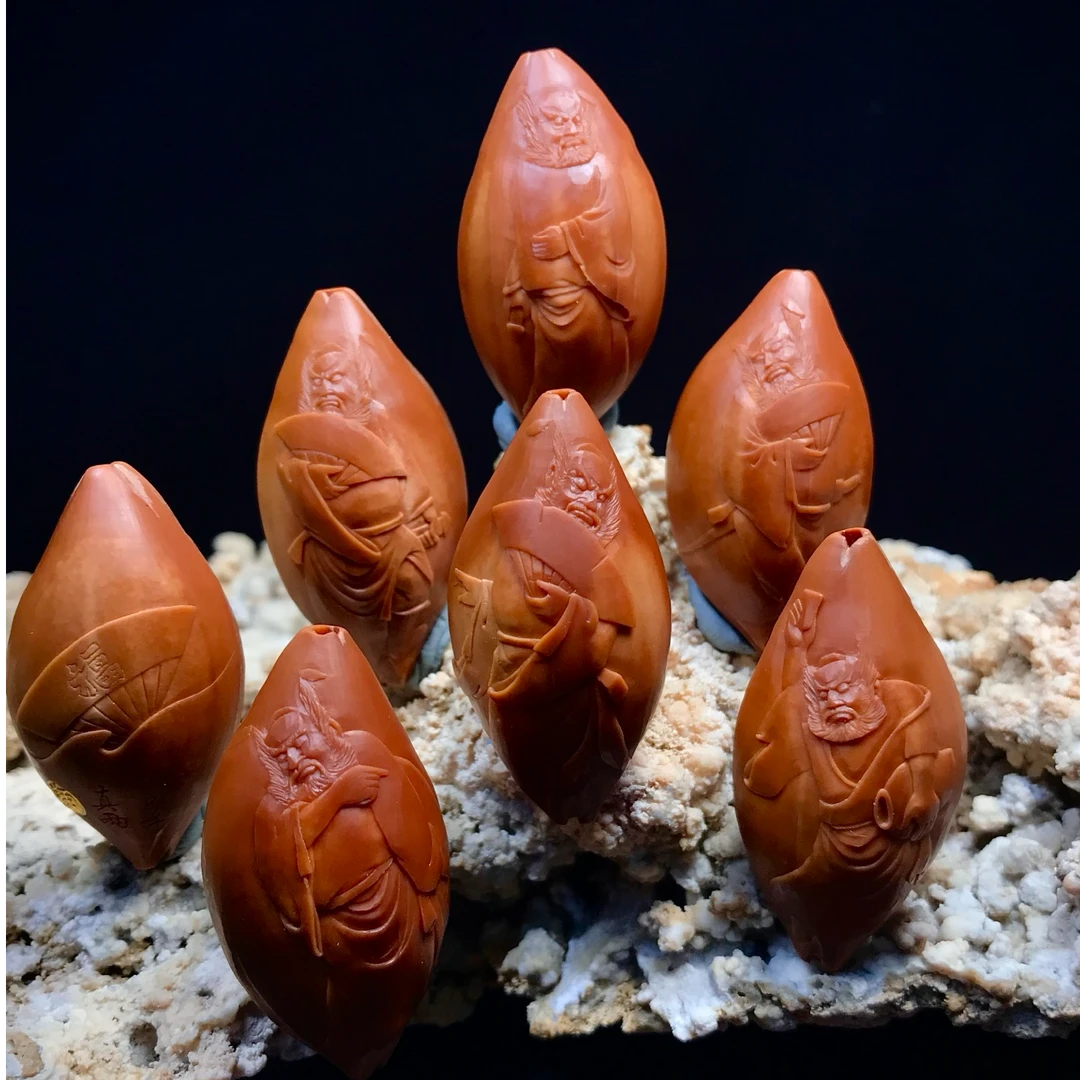 常态核雕【金标薄艺钟馗】【顾真雨】2.3×4.3纯刀铲JY504064