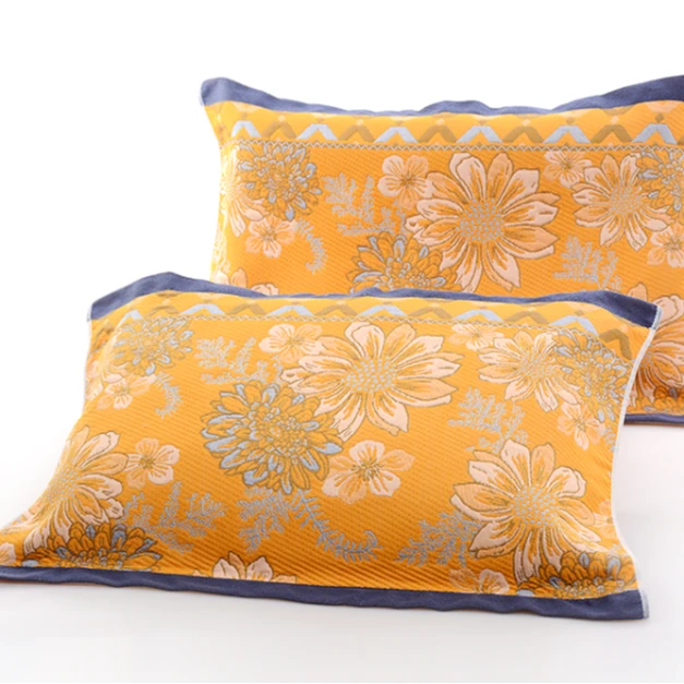 【丫丫专属】仙本集福利品通枕巾隔脏枕套提花色织枕巾一对装