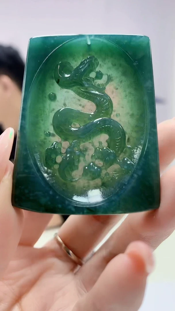 【闪购商品】定制翡翠未镶嵌4917DD-毛货挂件72