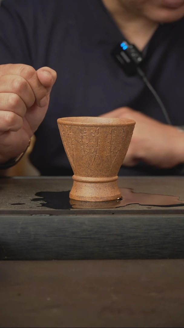 茶壶紫砂05，大口马蹄杯，段泥