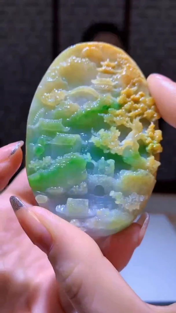 定制翡翠未镶嵌1033ry-毛货挂件53