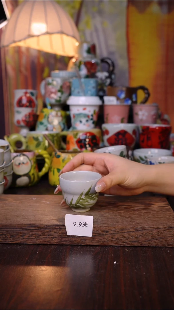 杯子陶泥垚手作 景德镇手工手绘陶瓷器物