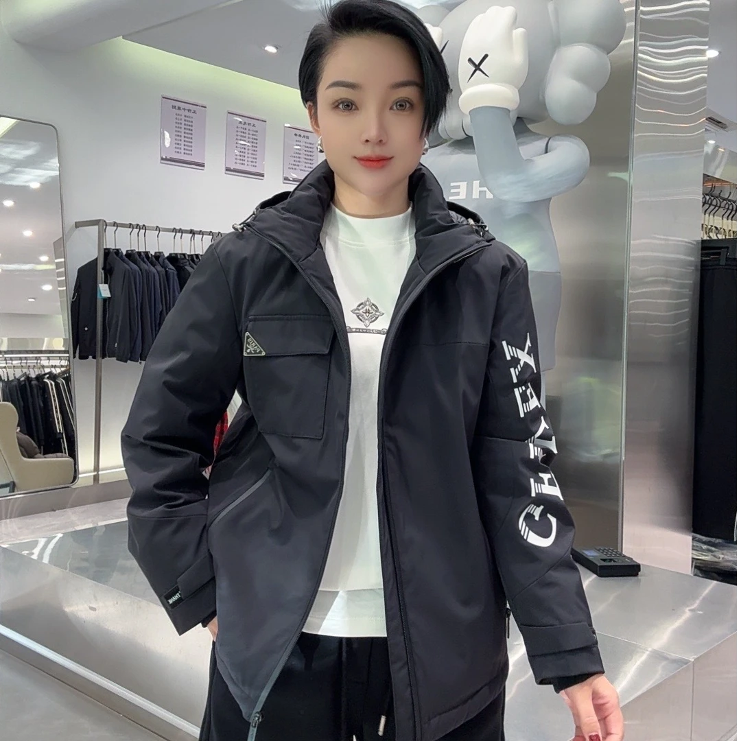 【华尔街名品】冬季羽绒服拉链加厚外套上衣连帽防风免烫潮流百搭