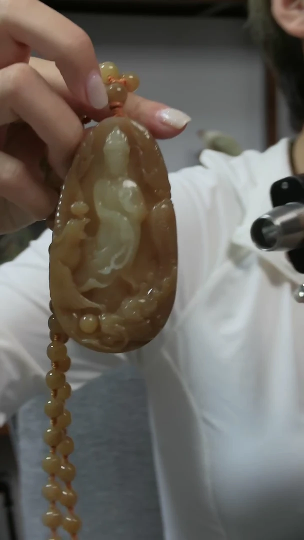 颈饰未镶嵌和田玉观音