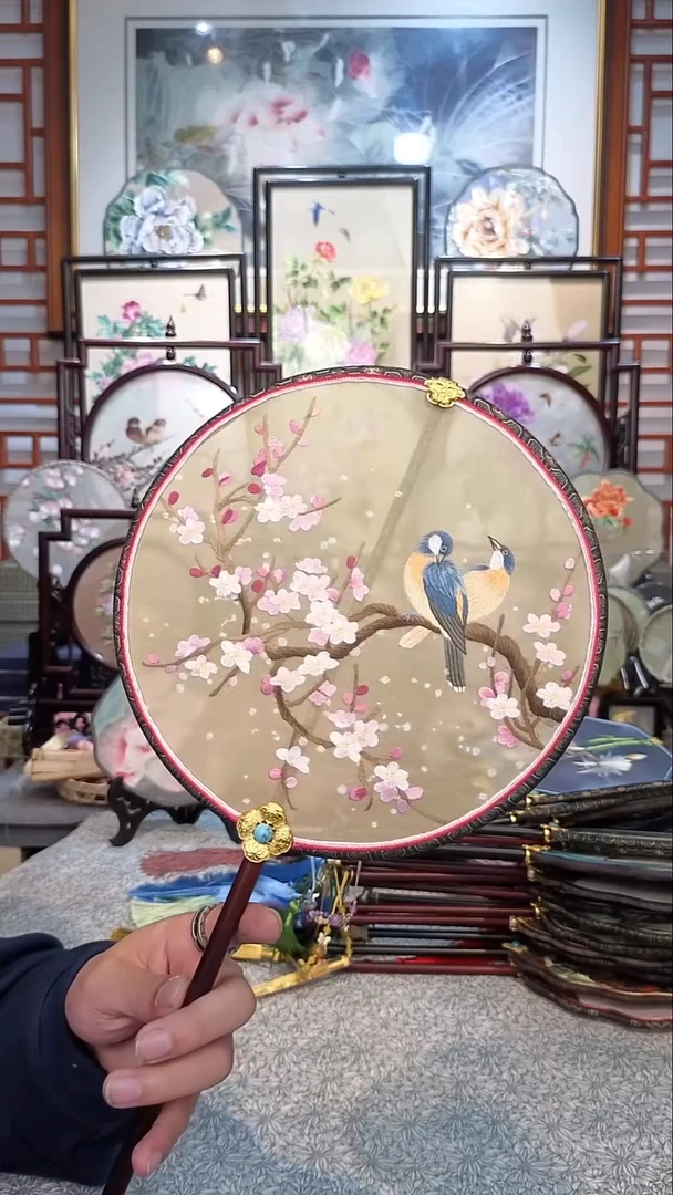 扇子纯手工苏绣团扇