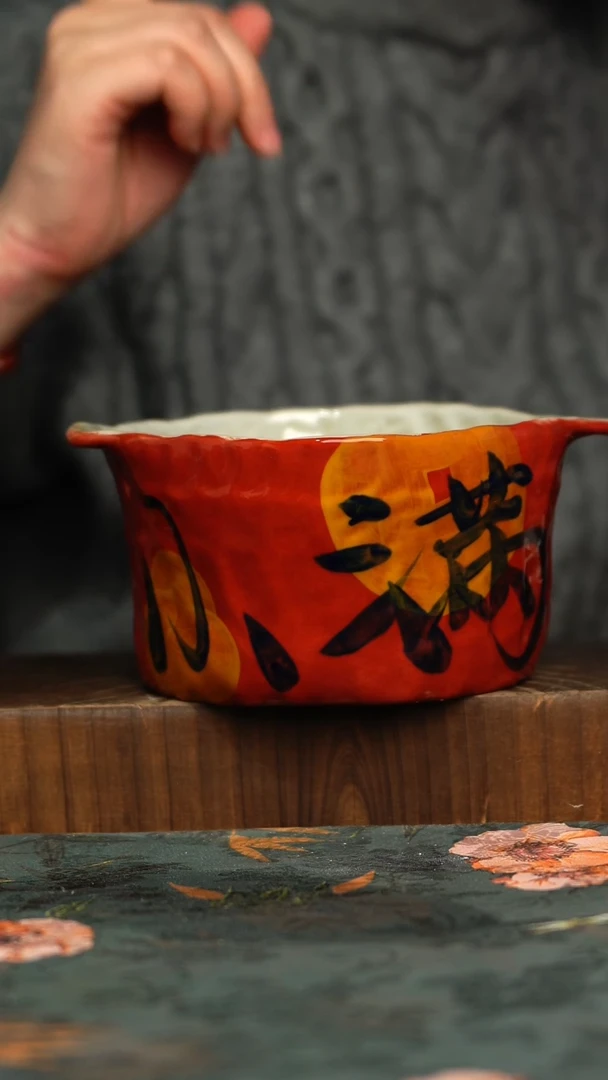 杯釉下彩手工手绘同款陶器