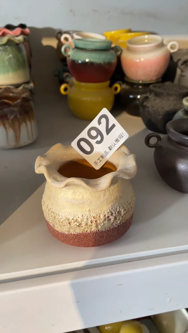 瓷片缓*归092知木小芳花盆