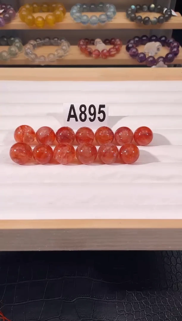 水晶手链未镶嵌A895红椒花单珠16多样性发一