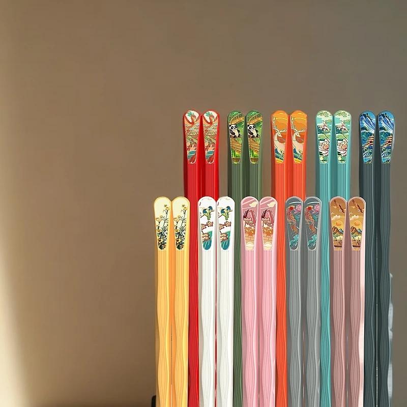 AMOS小指甲合金筷家用一人一筷防霉防滑无毒防霉