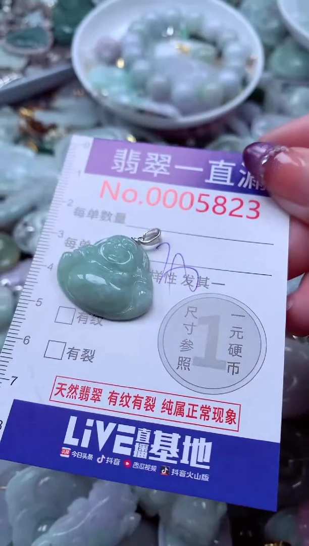 翡翠未镶嵌吊坠(不含链)5823
