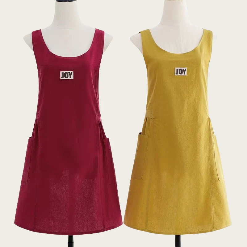 洋气年轻围裙坎肩耐脏舒适透气柔软上班居家工作可穿罩衣定制Logo