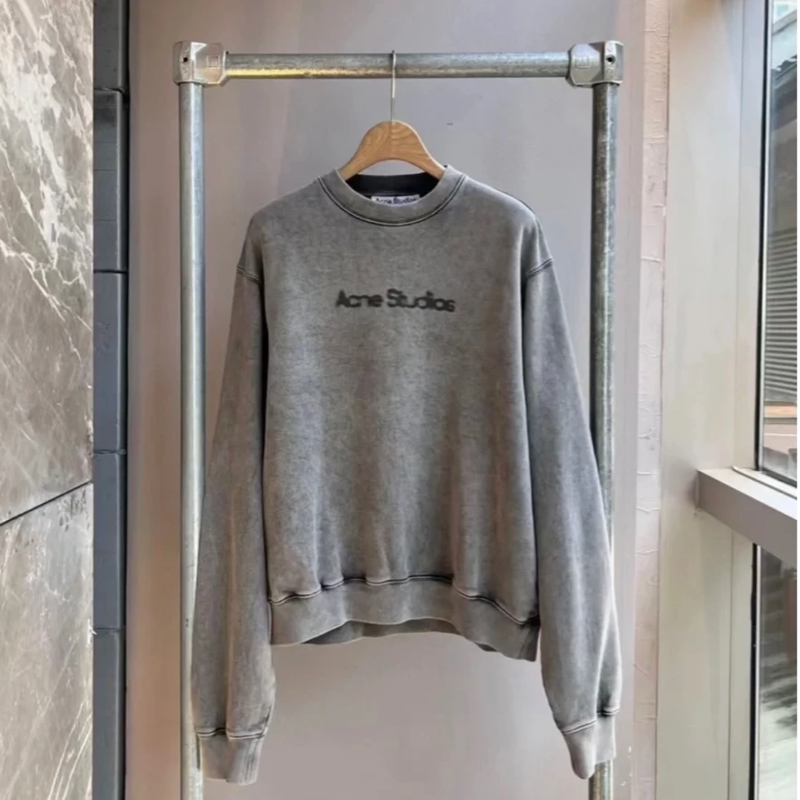 117 Acne Studios 褪色做旧徽标字母长袖卫衣 S-L码 全新