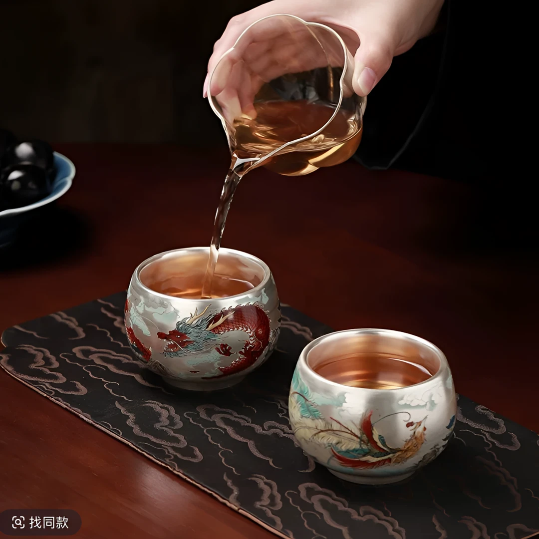 皇杰造物周鸿杰龙凤对杯个人专用茶杯主人杯高档送人礼盒装Z4