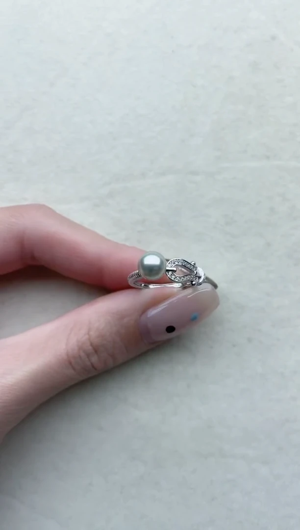 【闪购商品】海水珍珠戒指银S925镶嵌Y41