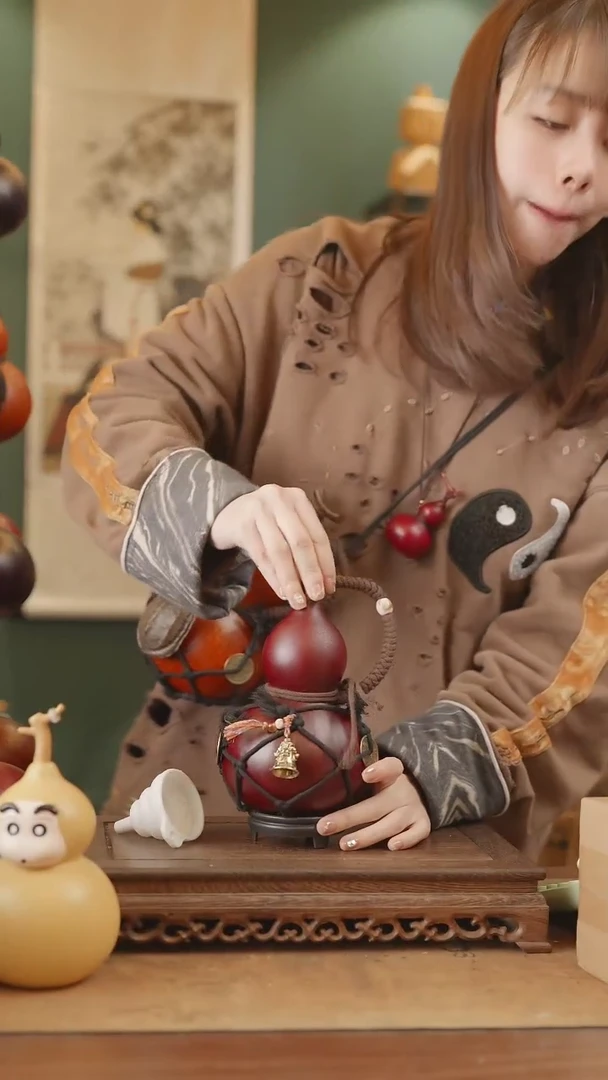 【闪购商品】201号精品天然大漆工艺防渗内胆酒葫芦~