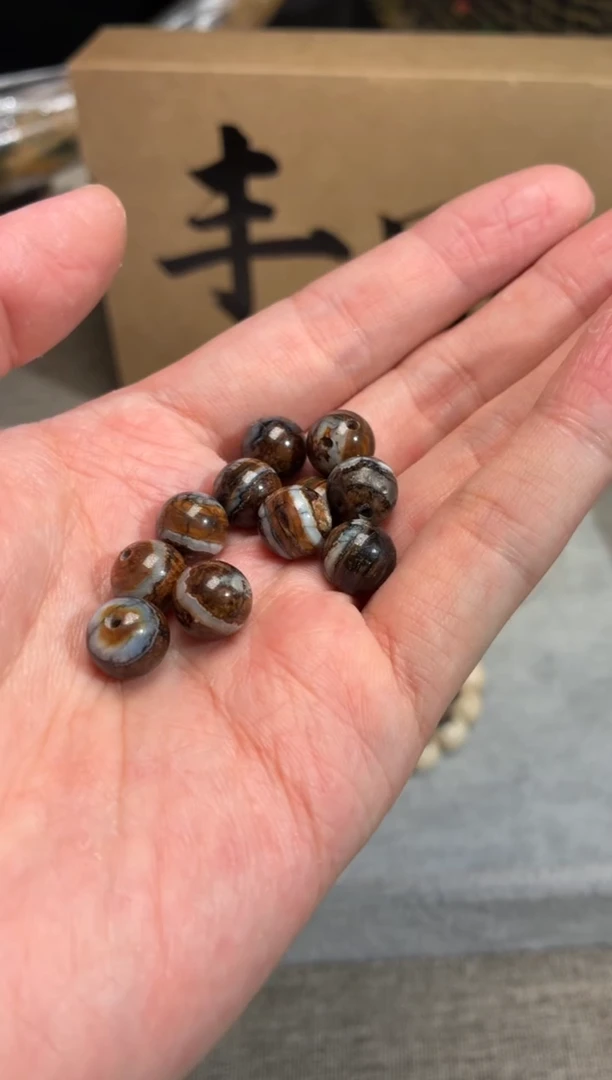 其他猛犸象牙闪购506猛犸臼齿圆珠单籽10mm