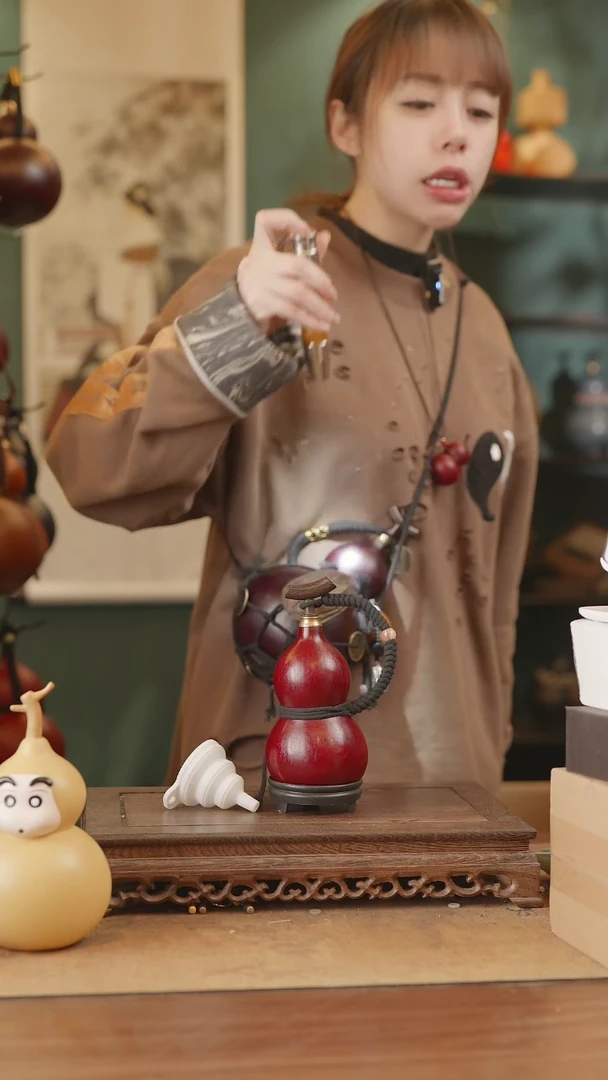 【闪购商品】82号精品天然大漆工艺防渗内胆酒葫芦~