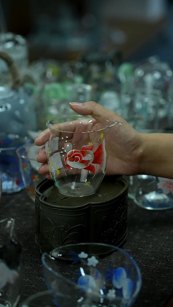 开仓百款全手绘玻璃放漏