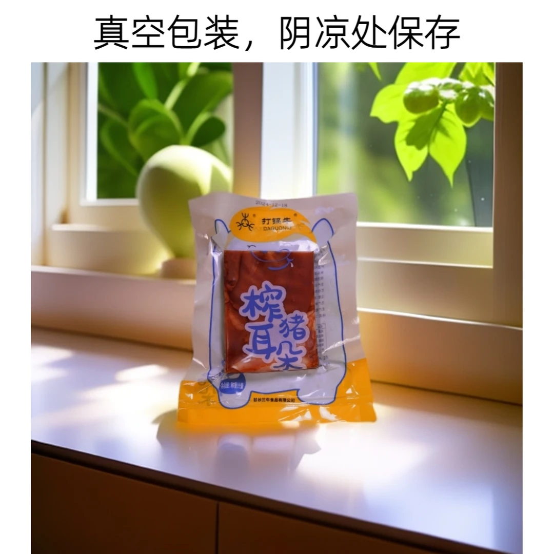 打锅牛下酒菜榨猪耳朵120克±10%单人吃小包装