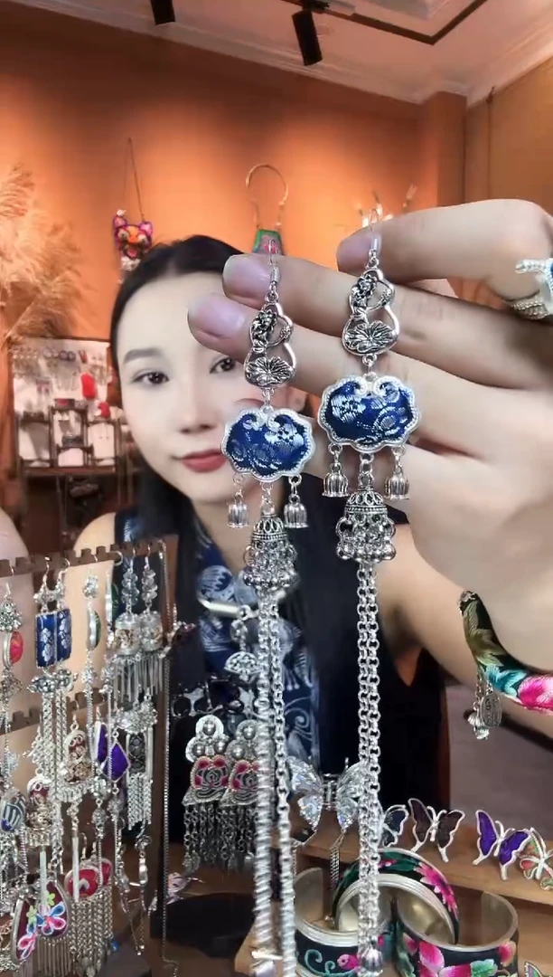 刺绣纯手工民族风耳环