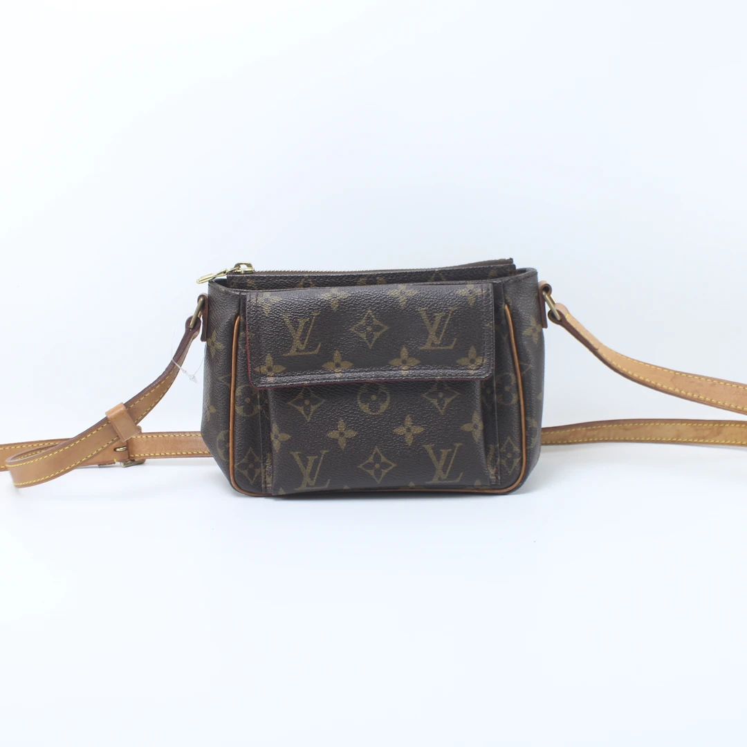 95新 LouisVuitton/路易威登 经典老花豆腐包单肩斜挎包