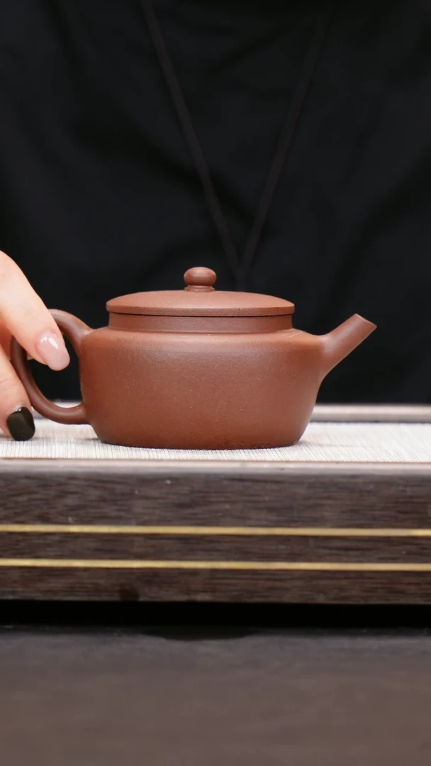 茶壶紫砂紫泥  进运