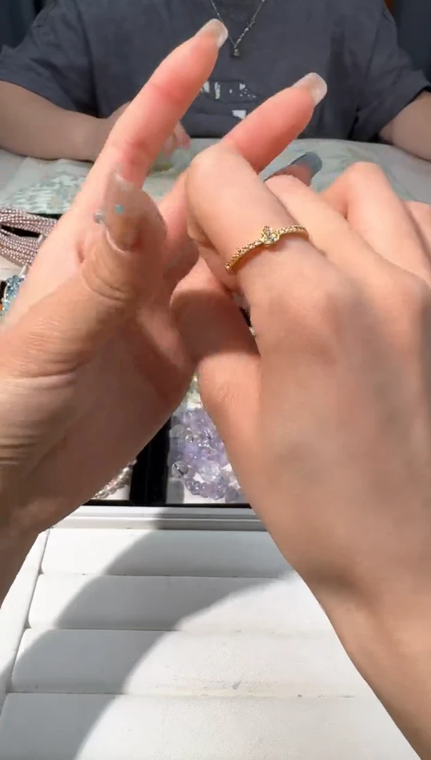 【闪购商品】水晶手链合金A004金色葫芦戒指