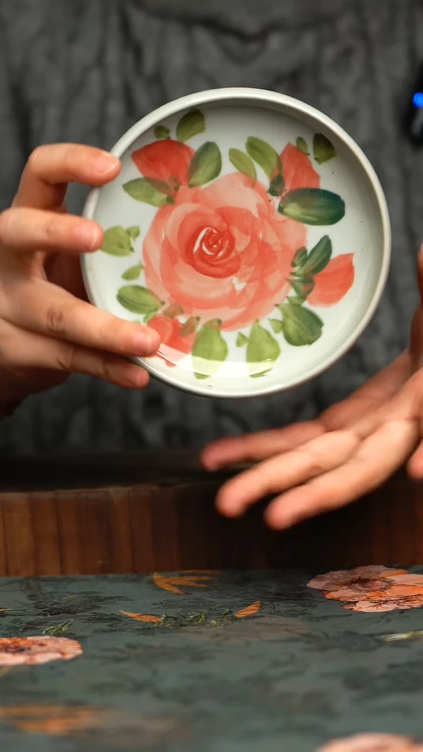 杯釉下彩手工手绘同款陶器