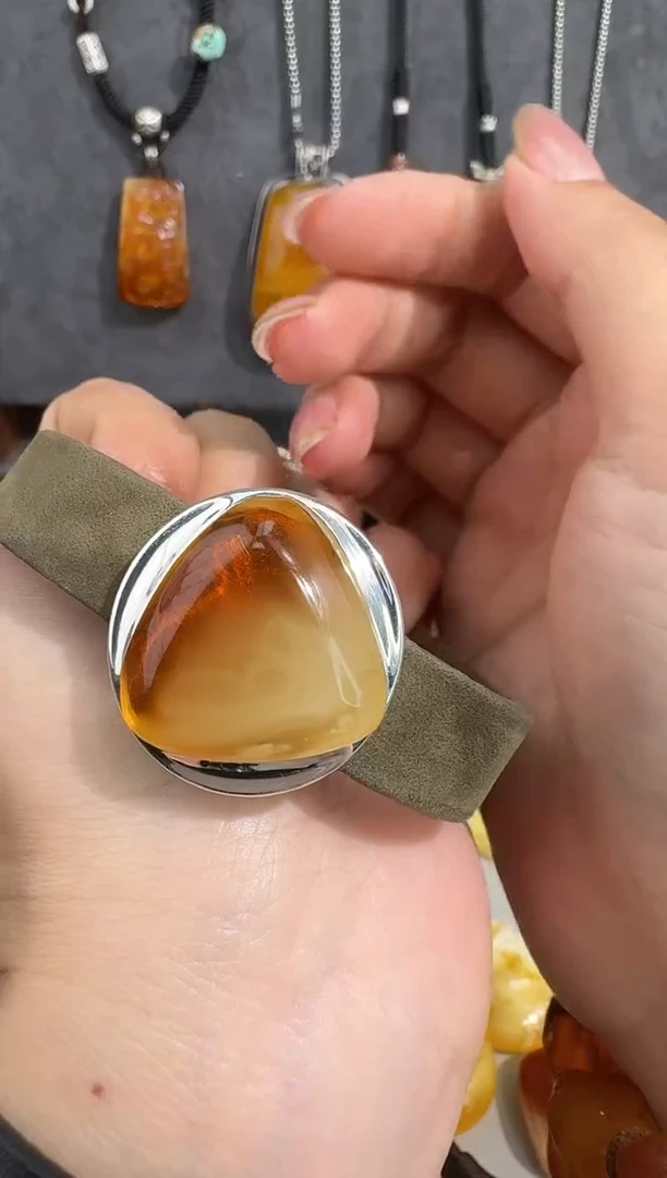 未镶嵌琥珀裸石彩*️琥珀